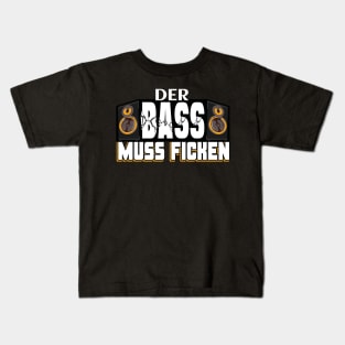 Techno der Bass muss ficken Kids T-Shirt